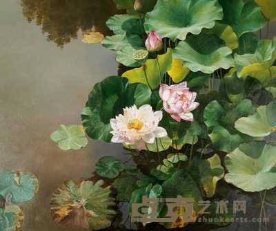 吴富荣 2006年作 夏之荷韵 100×120cm